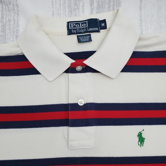 Polo Ralph Lauren Other - Donated...Polo Ralph Lauren Red Cream Blue Striped Shirt Sz M